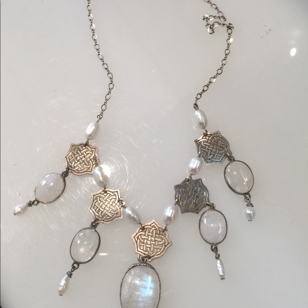 Sterling Moonstone Necklace